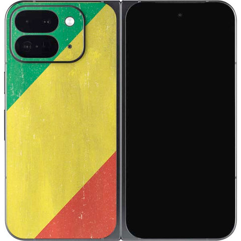 Republic of the Congo Flag Distressed Google Pixel 9 Pro Fold Skin